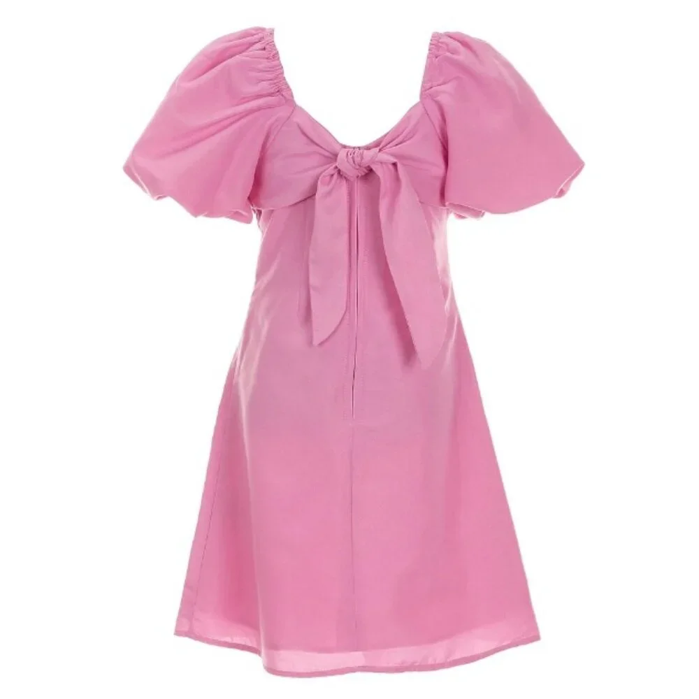 Girls Size 14 GB Girls Pink Puff-Sleeve Empire Waist Dress, Like New - Picture 2 of 10